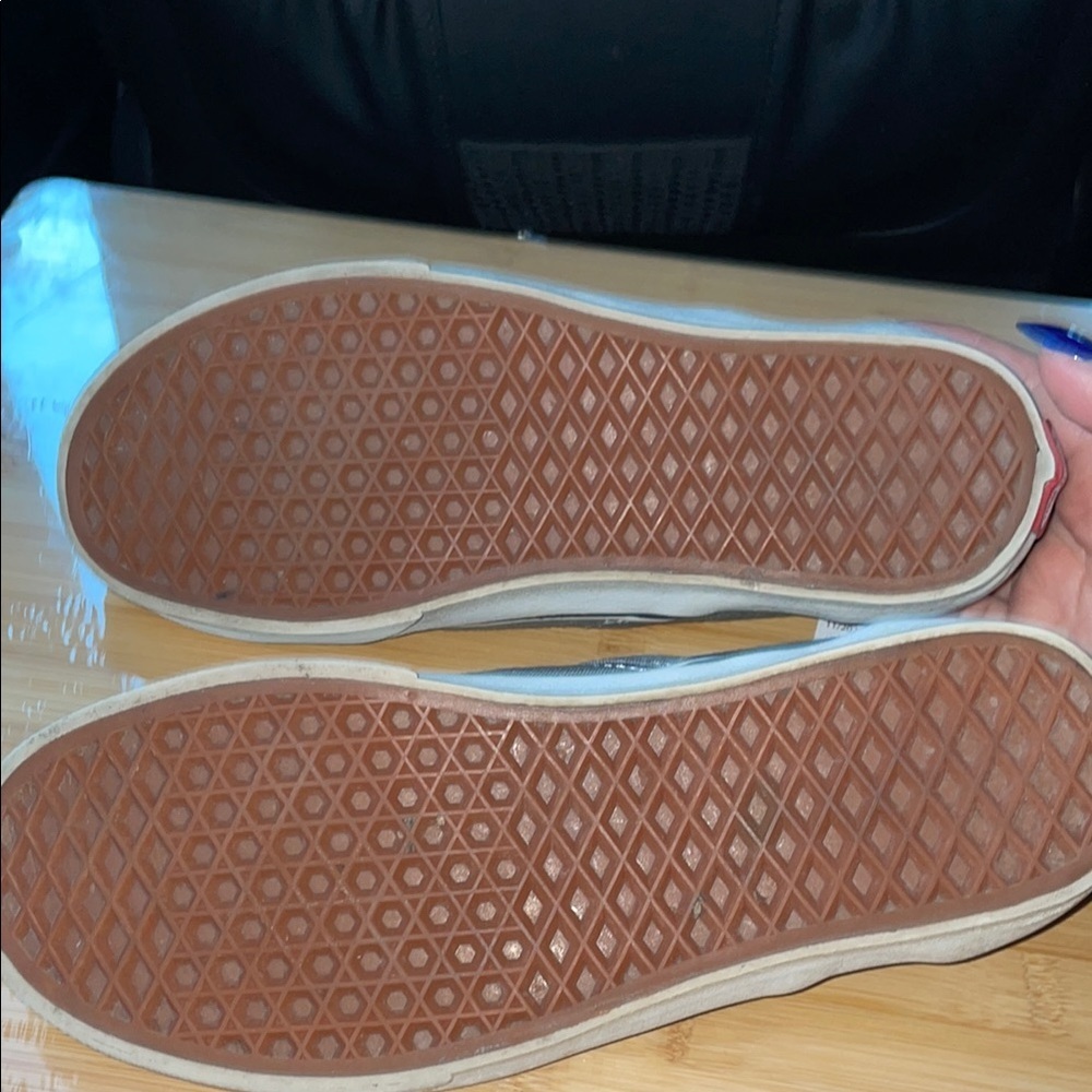 🛑🥰🫣😞Vans Gray Sneakers Slip-On Canvas - Picture 7 of 8